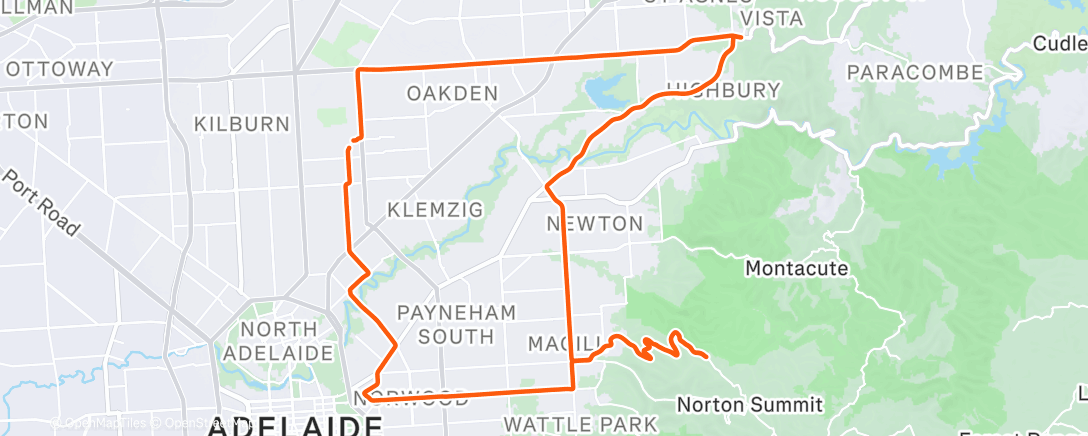 Map of the activity, Morning Ride