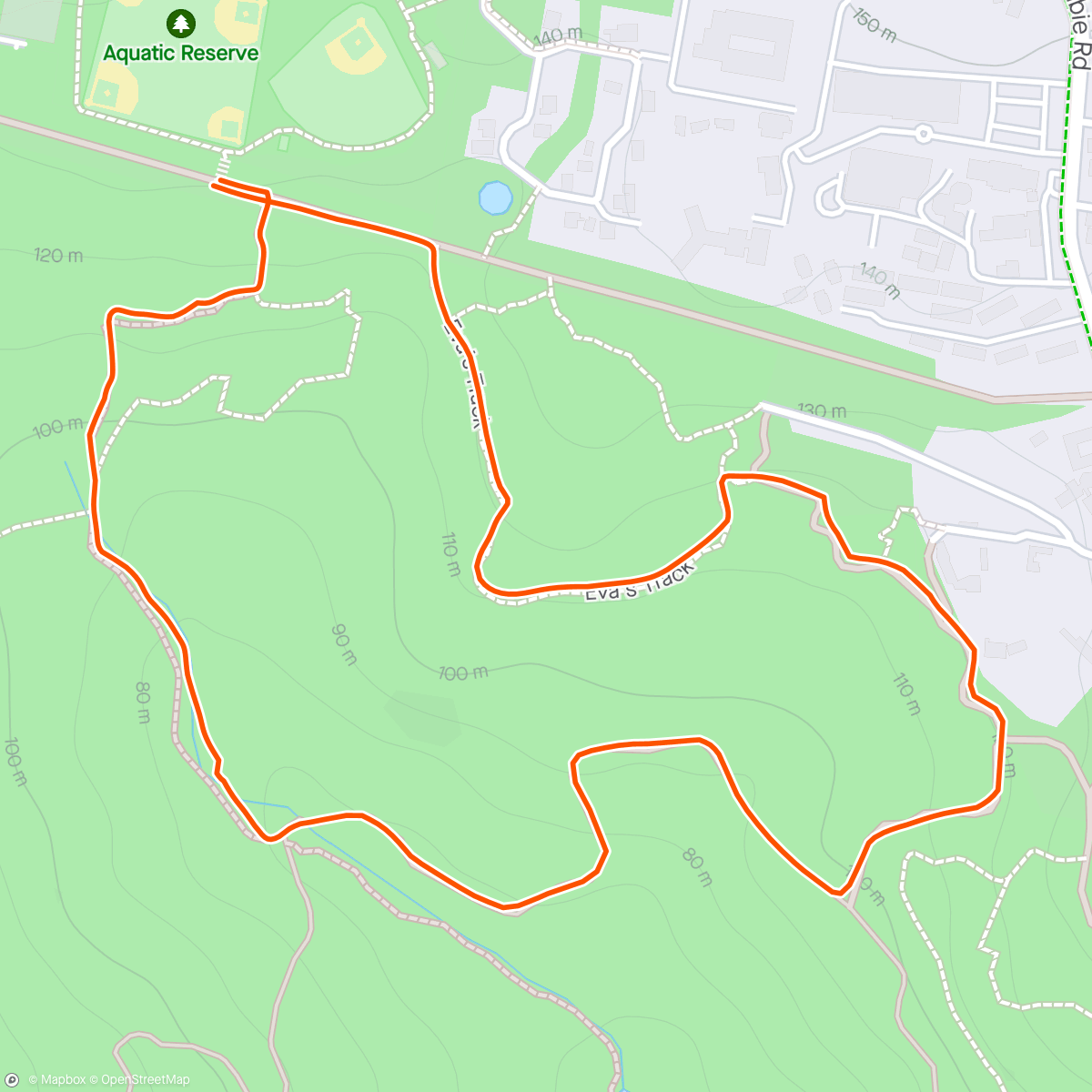 Map of the activity, Lunchtime Trail Run