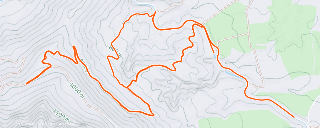 Map of the activity, Carrera de montaña a la hora del almuerzo