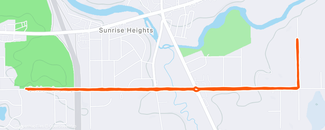 Map of the activity, Morning Run