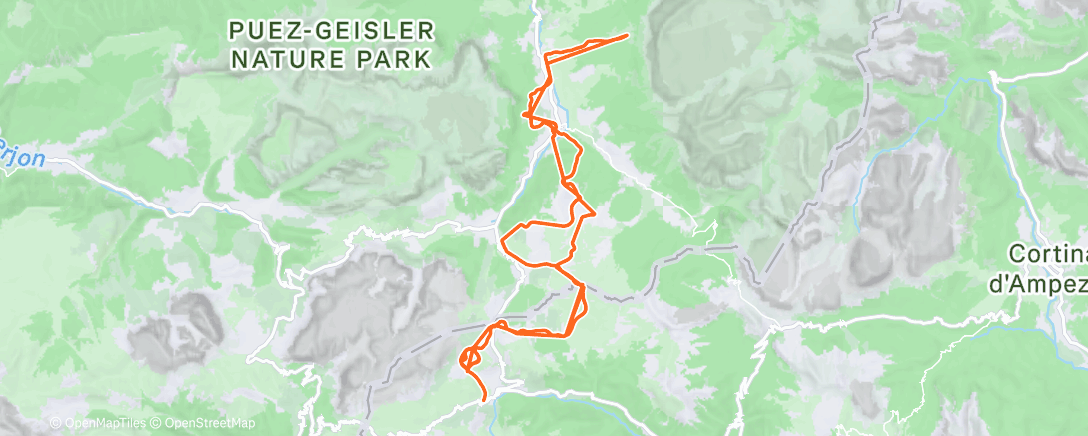 Map of the activity, Morning Alpine Ski