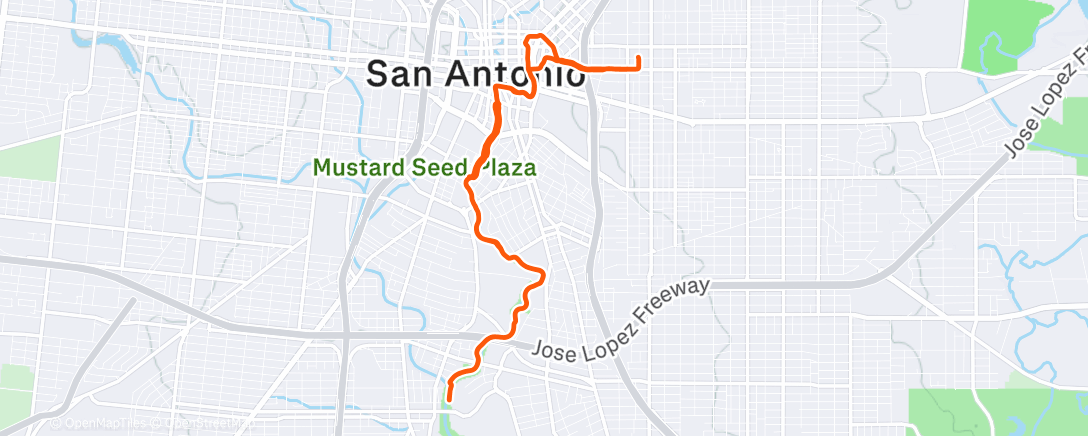 Map of the activity, Morning Run