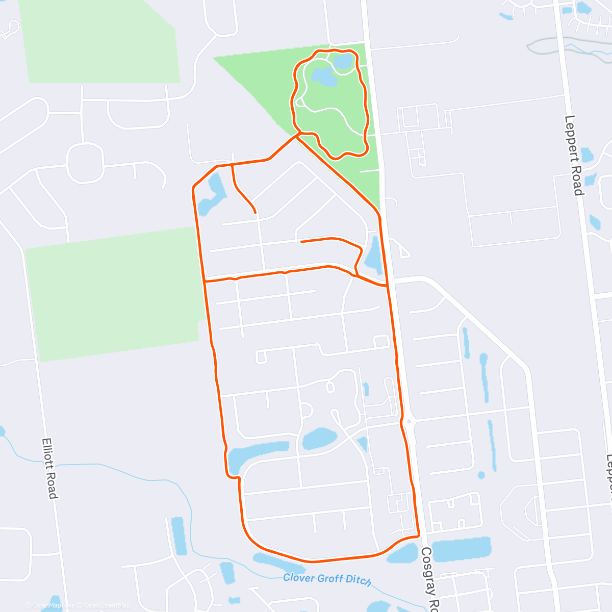 Карта физической активности (Afternoon Run)