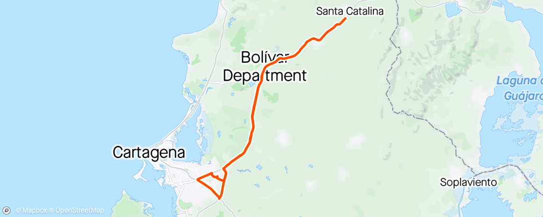 Map of the activity, Wednesday Morning Ride - Santa Catalina