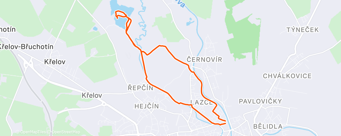 Map of the activity, Morning Run
