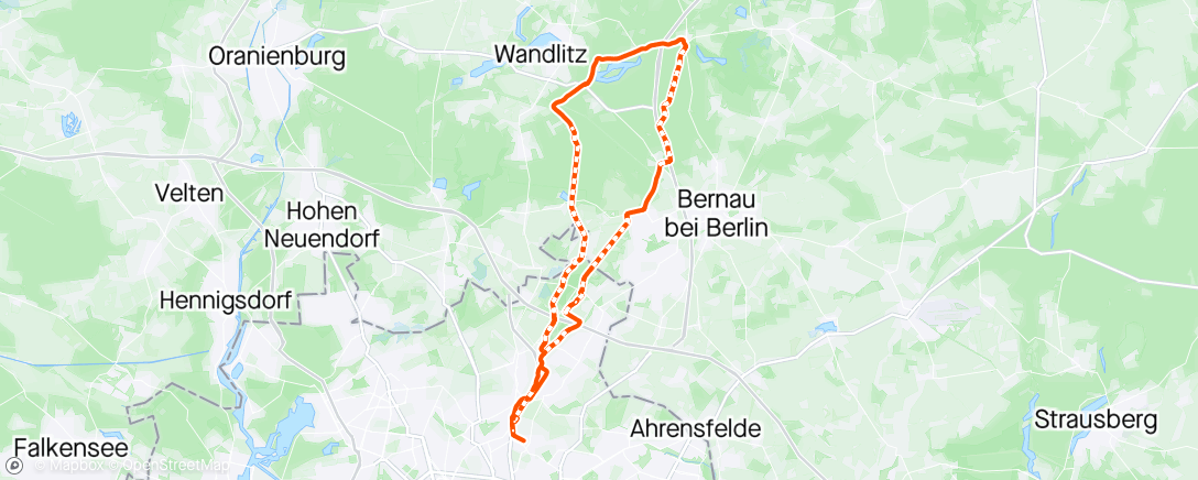 Map of the activity, Gravel Liepnitzsee lang