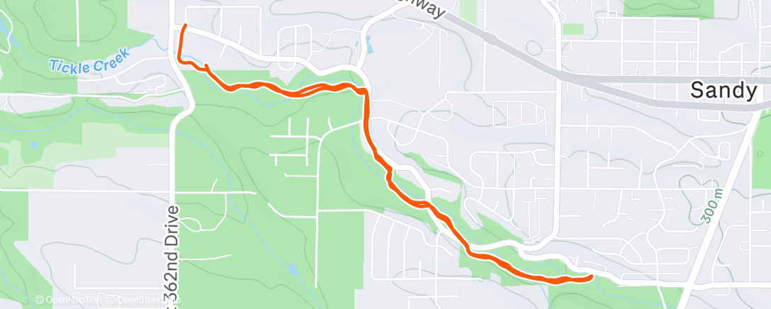 Map of the activity, Lunch Run