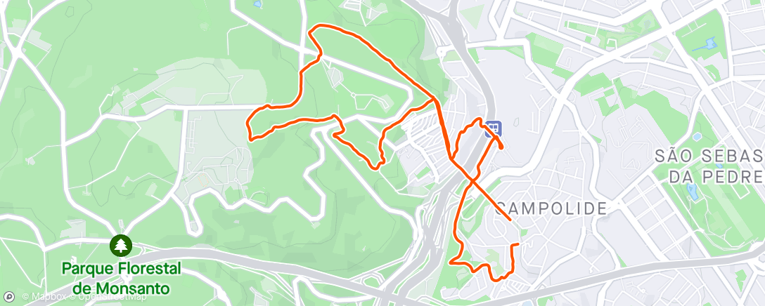 Map of the activity, Caminhada do Aqueduto Run4Fun