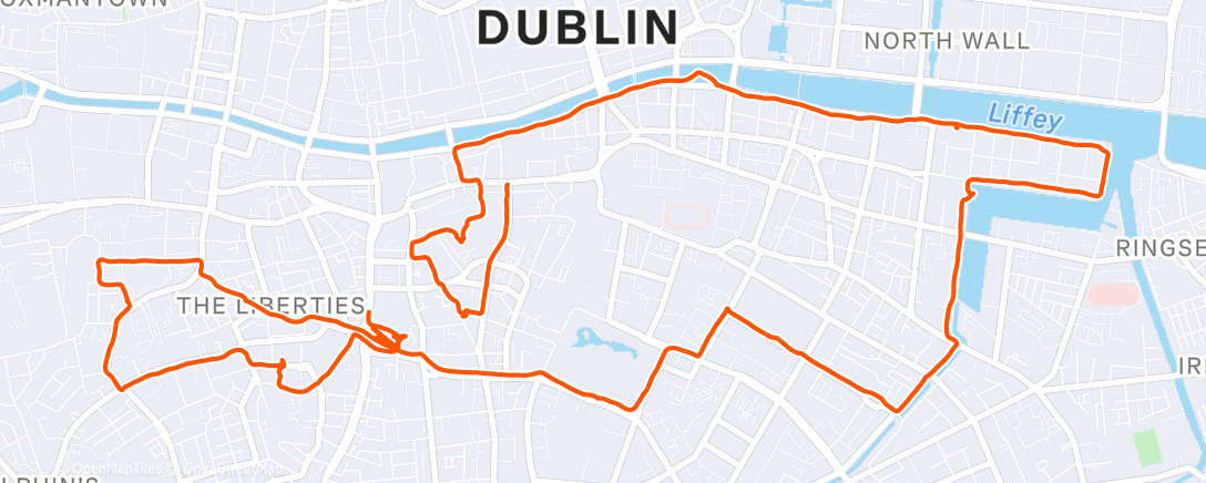 Mappa dell'attività Op de fiets door Dublin