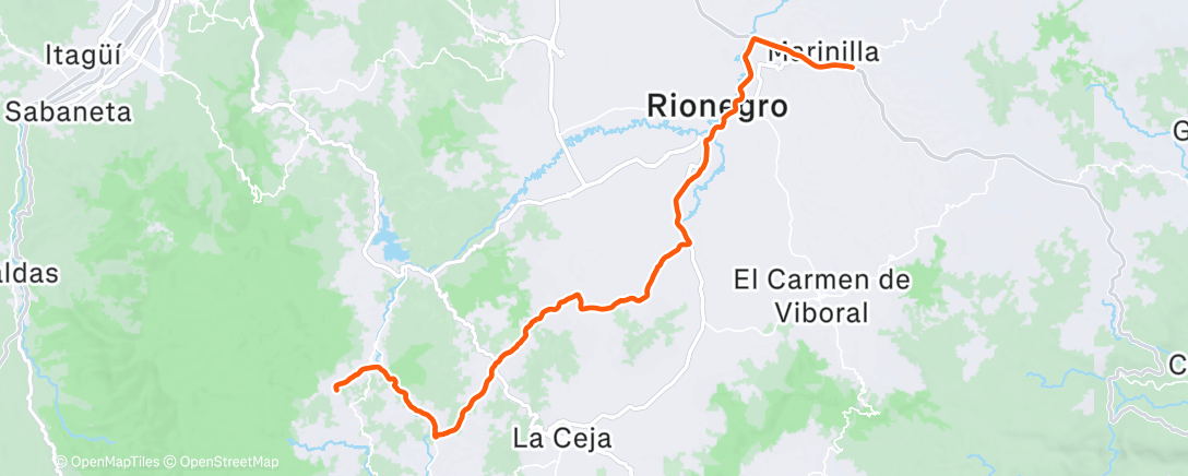 Карта физической активности (Morning Mountain Bike Ride)