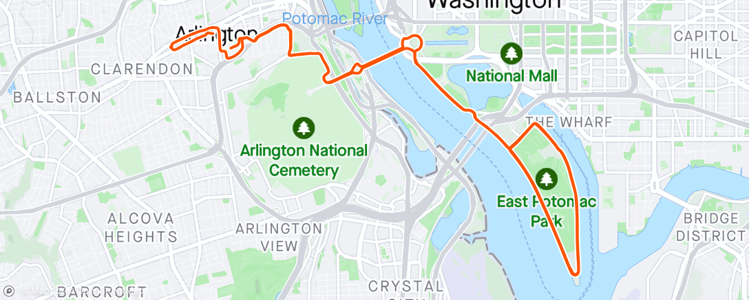 Map of the activity, Usually feels good but that felt right