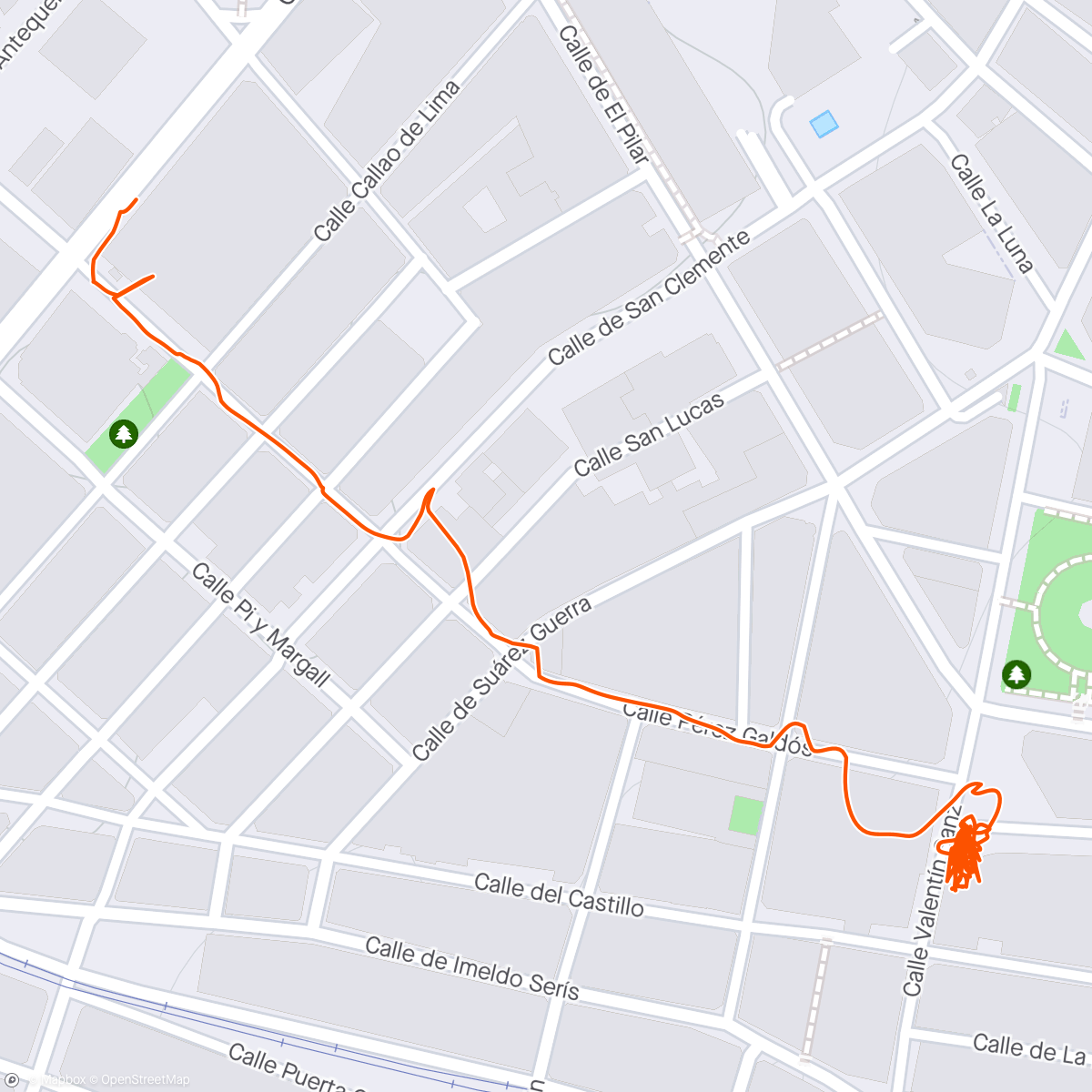 Mapa da atividade, Tenerifé Stroll