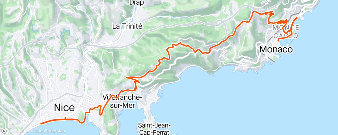 Map of the activity, Tour de France stage 21