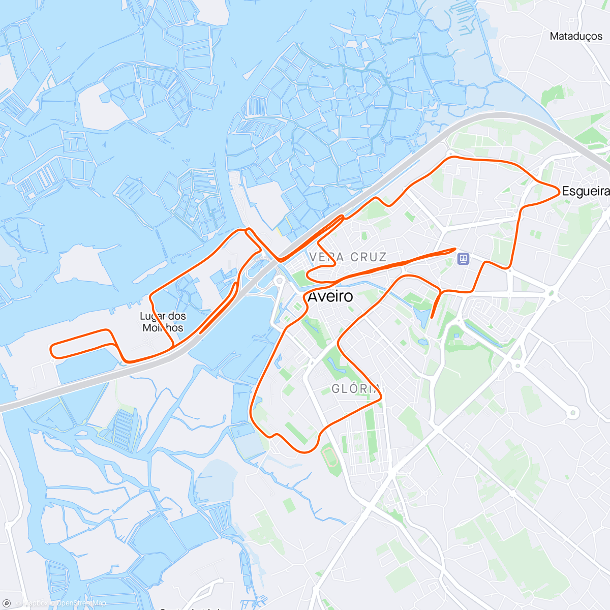 Map of the activity, Meia Maratona de Aveiro 2024