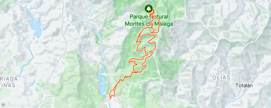 Map of the activity, M. Montes de Málaga 40k #101Ronda
