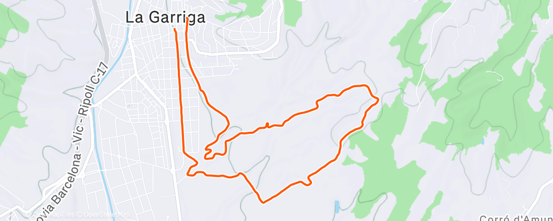 Map of the activity, Morning Trail Run