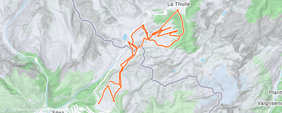 Map of the activity, Ski alpin le matin