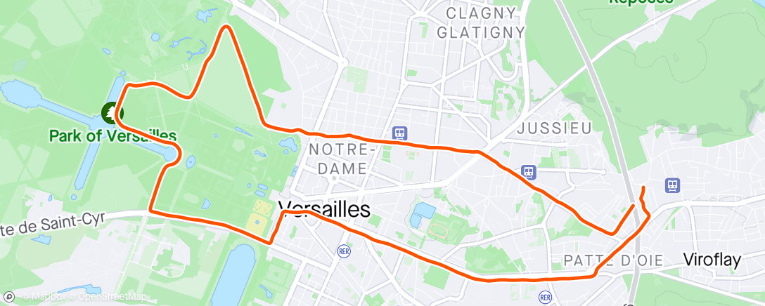 Karte der Aktivität „Versailles avec Caro”