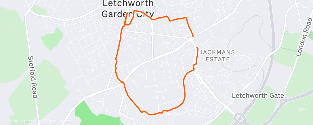 Map of the activity, Morning Run