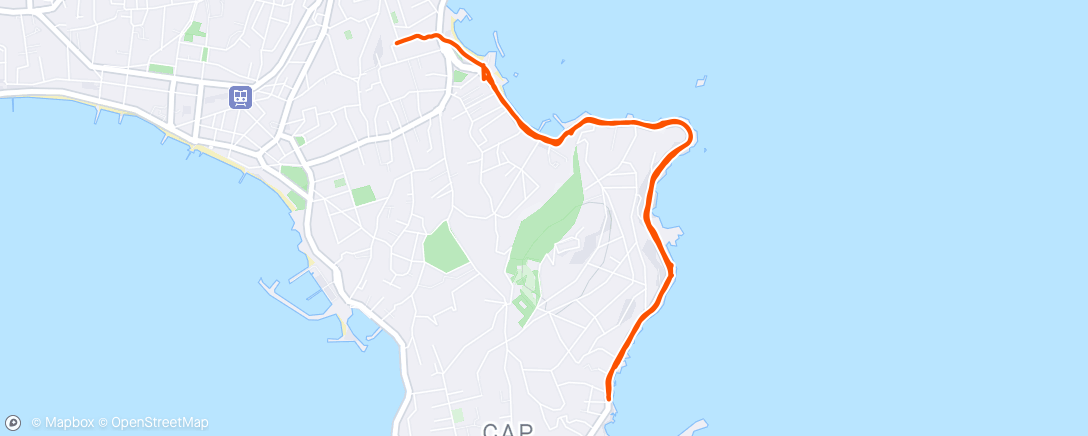 Map of the activity, Morgentur rundt Cape’n  m Fruen