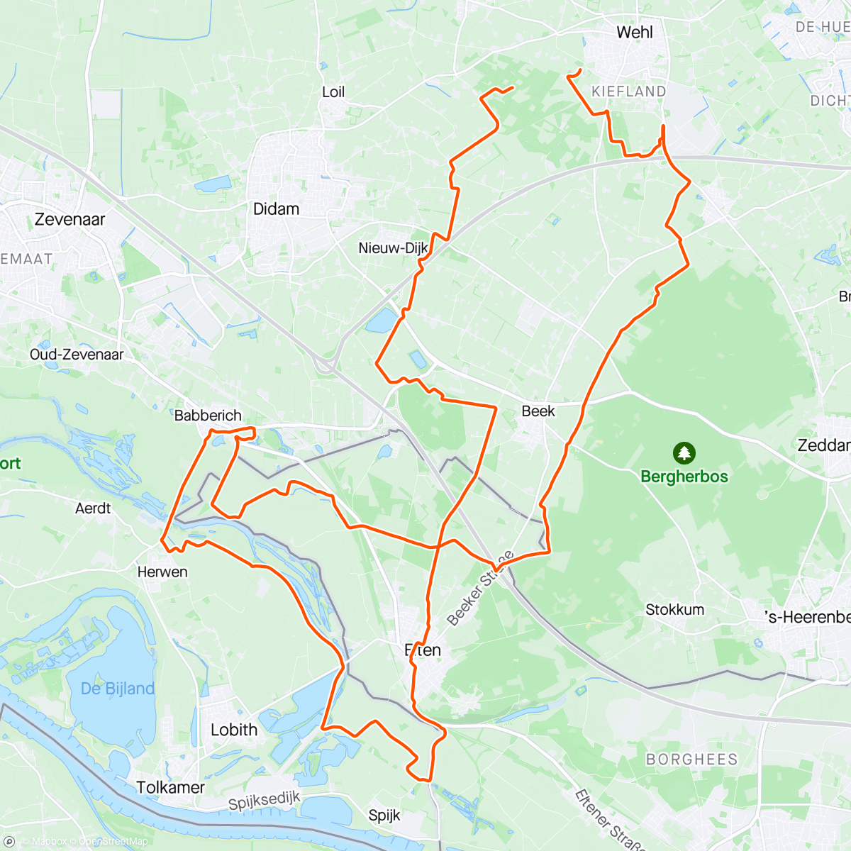 Map of the activity, Lekkere ronde met extra gasten
