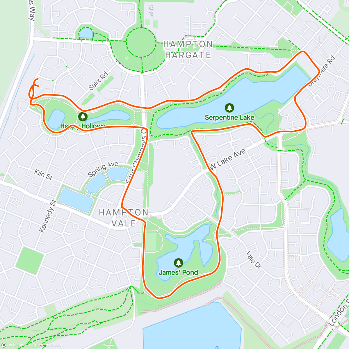 Map of the activity, Couch to 5k - W2R3