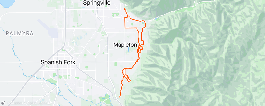 Mapa de la actividad, Mapleton trail cruise