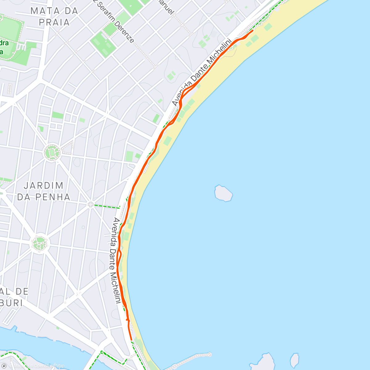 Map of the activity, Retorno Tartaruga 🐢