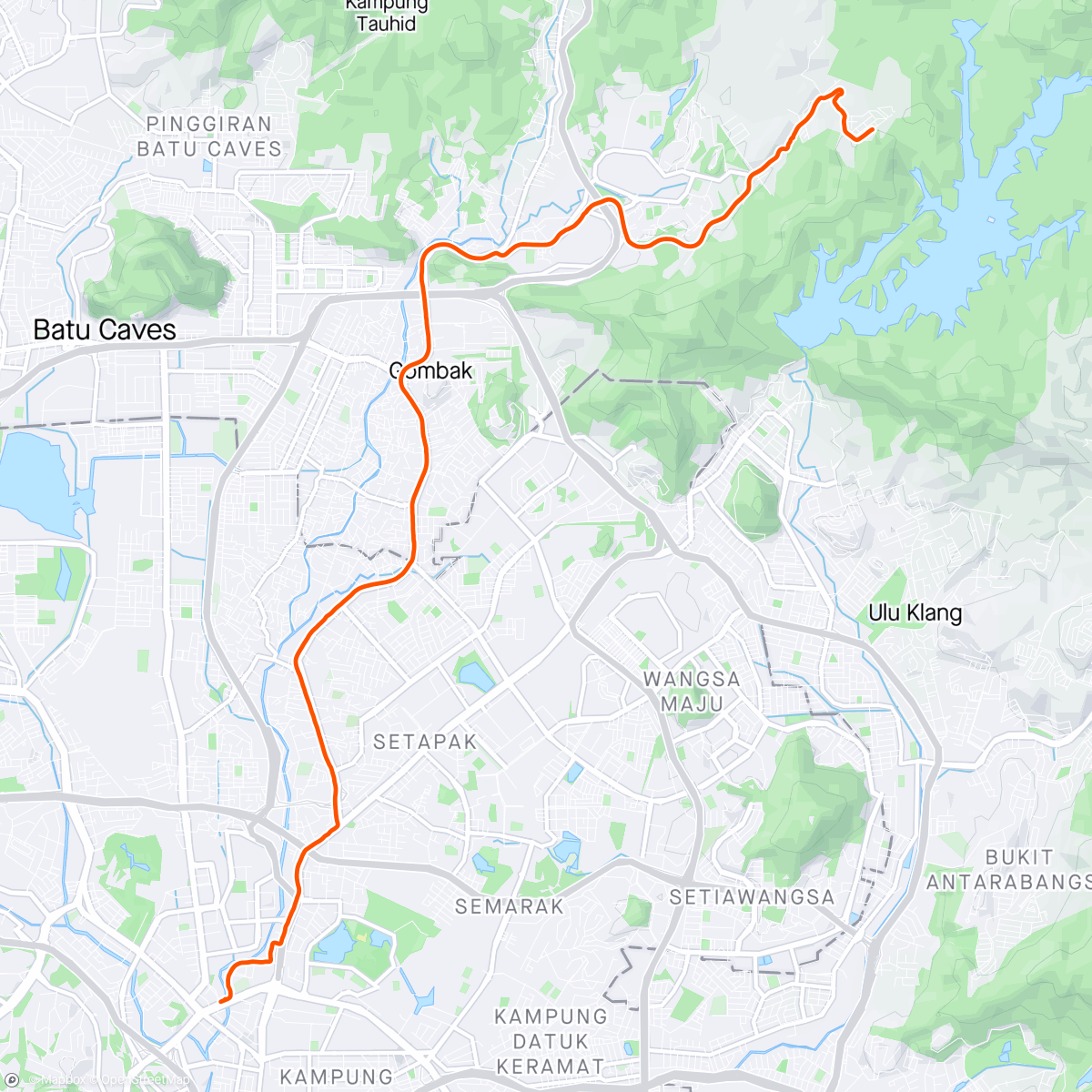 Map of the activity, Cycle 🚴 home 🏡
