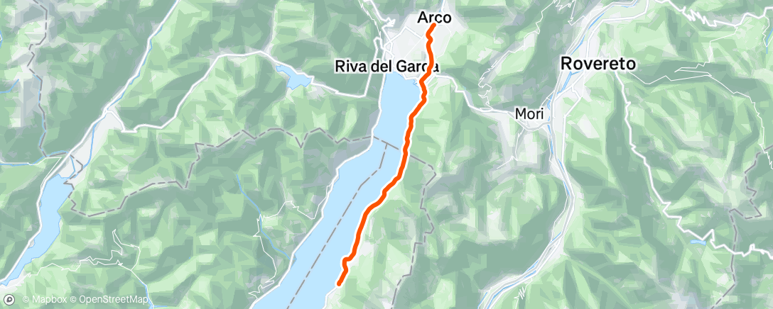 Map of the activity, FulGaz - Cassone to Arco