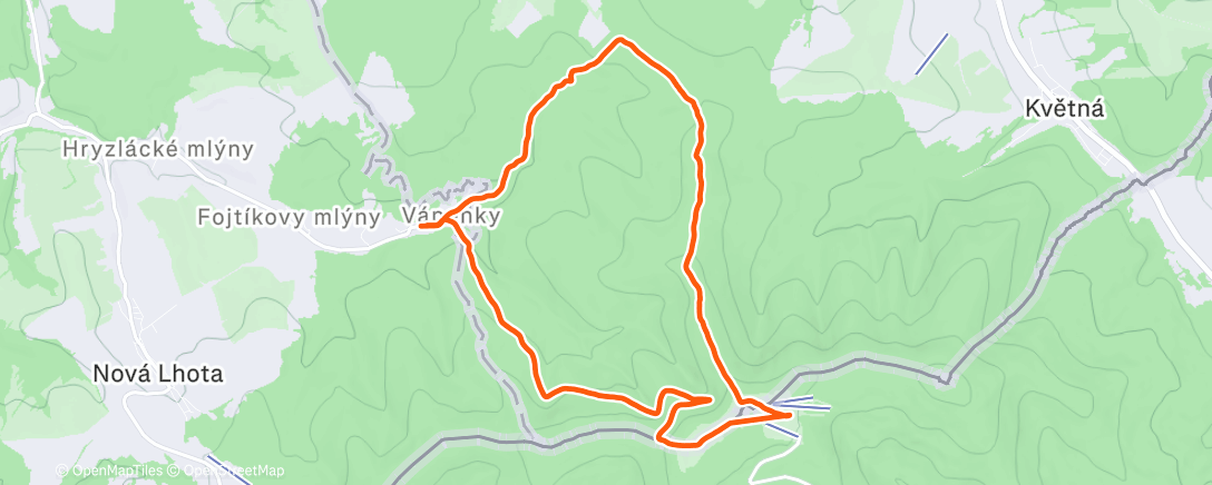 Map of the activity, Morning Trail Run