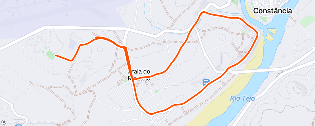 Map of the activity, Corrida matinal