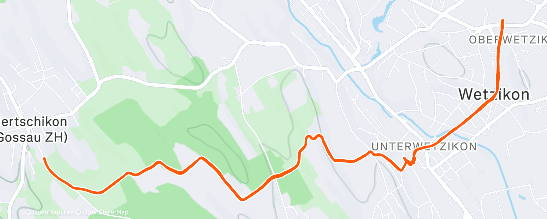 Map of the activity, Lunch Trail Run