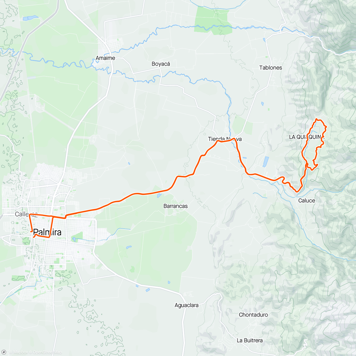 Karte der Aktivität „Palmira - La Quisquina - Palmira”