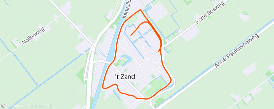 Map of the activity, Evening Run Z2