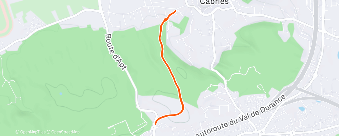Map of the activity, Morning Run