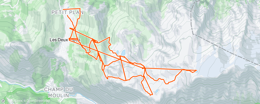 Map of the activity, Morning Snowboard