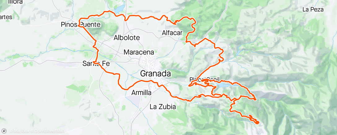 Map of the activity, Sierra Nevada 13