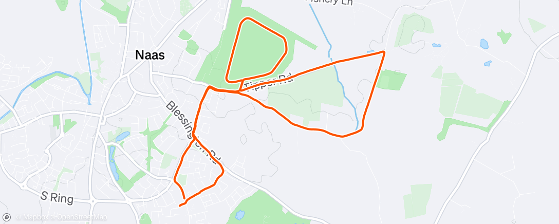 Map of the activity, Morning Run