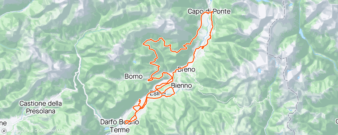 Map of the activity, Piancogno: GRAVEL CAMONICA