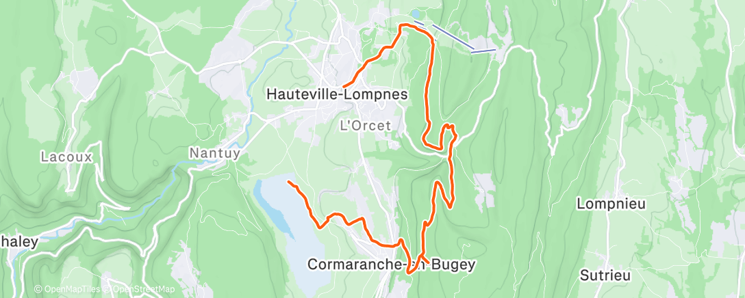 Map of the activity, Réveillon run 🎄