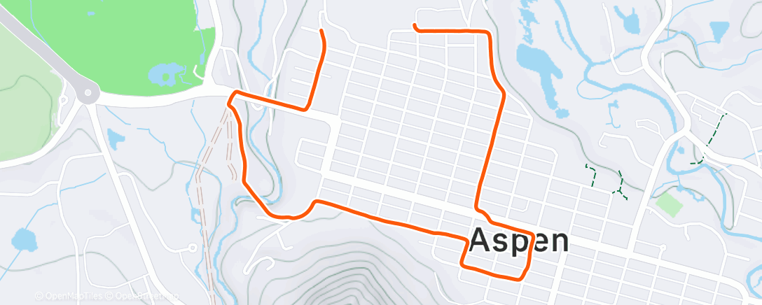 Карта физической активности (Short loop on the Aspen bike path)
