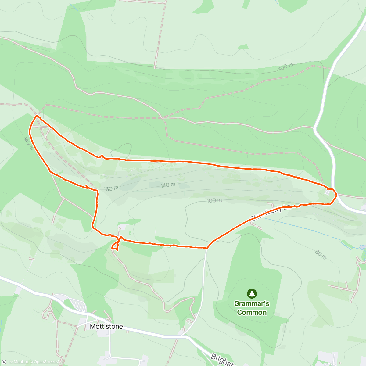 Map of the activity, Afternoon Walk