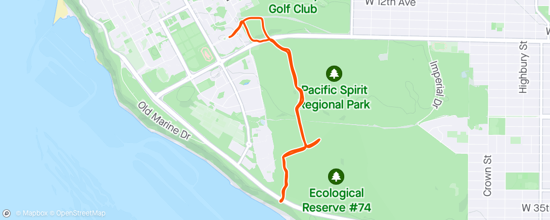 Map of the activity, Sun run shake out