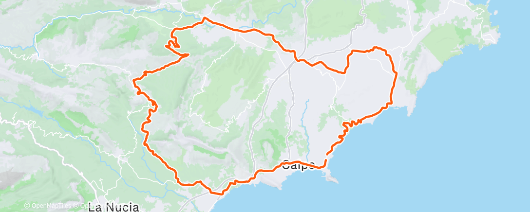 Map of the activity, Afternoon Ride