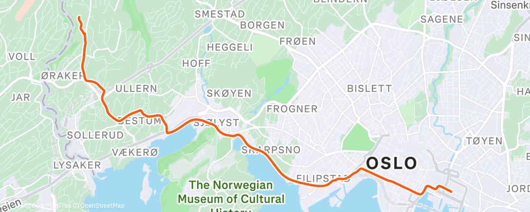 Map of the activity, Lunch Ride