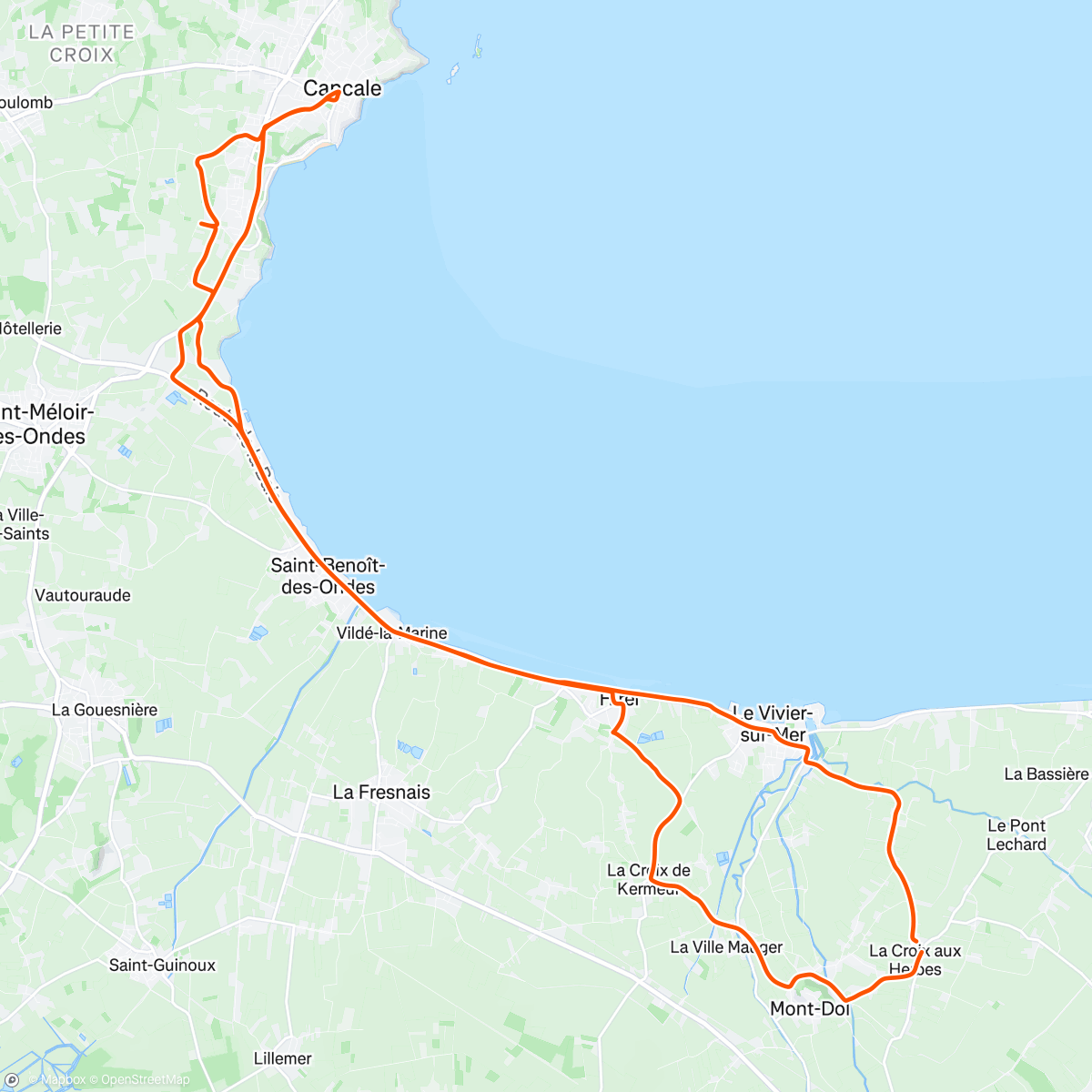 Map of the activity, Afternoon Ride