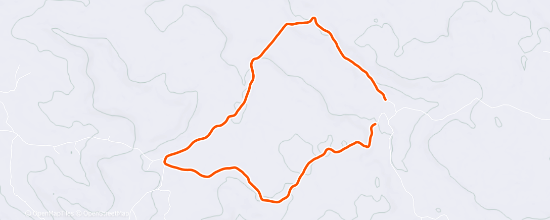 Map of the activity, Trail run vespertina