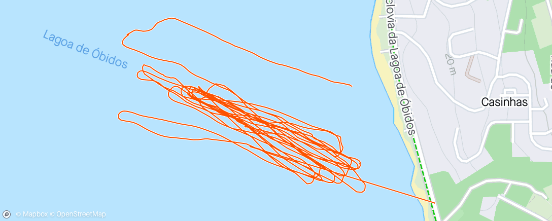 Map of the activity, Wing Foil  j ai pas vu les requins 🦈🥵
