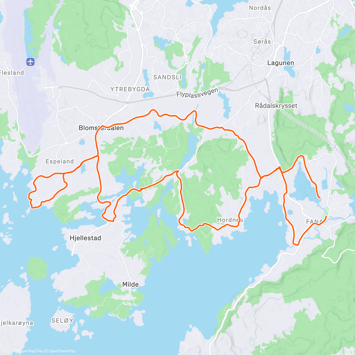 Map of the activity, ROUVY - Espegrend | Bergen | Norway🇧🇻